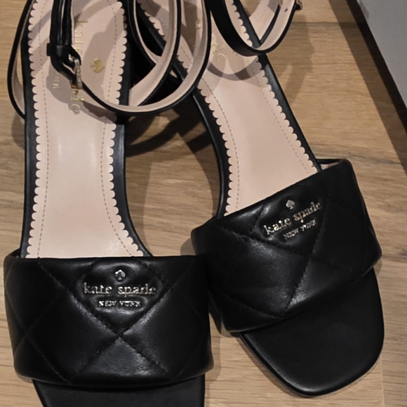 Kate Spade Black Quilted Sandals - Picture 1 of 5